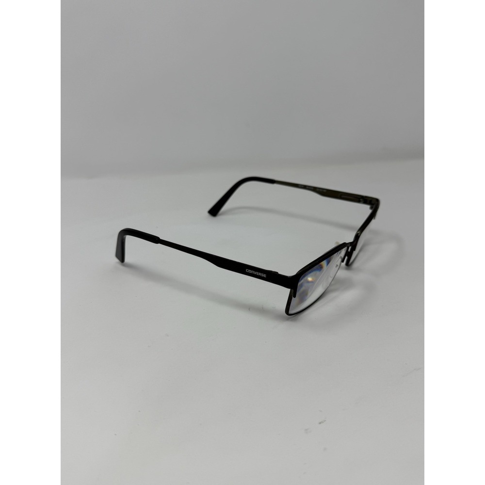 Converse Eyeglasses Frame Only A219 Black Metal Full Rim Rectangle 52-16-140